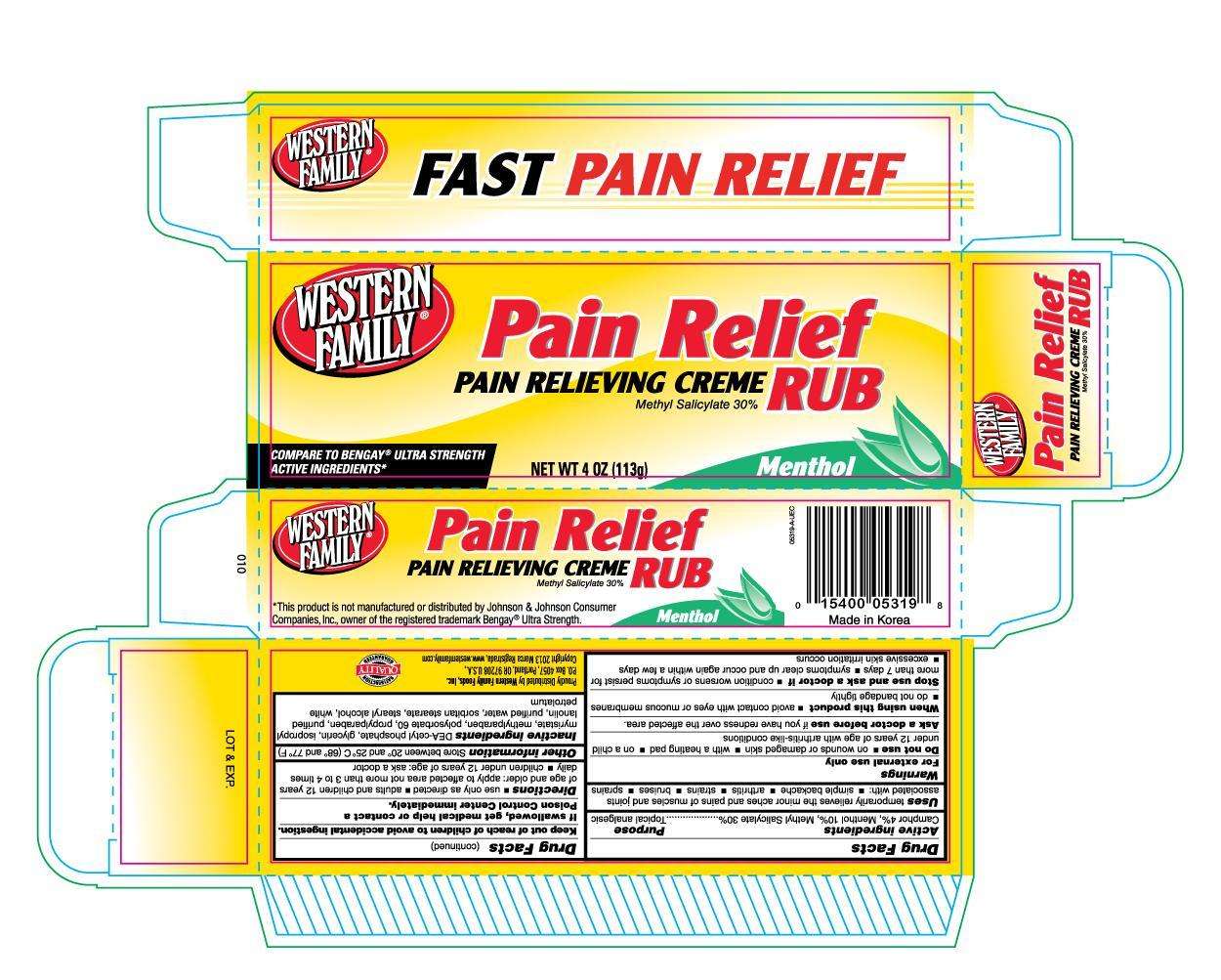 Western Family Pain Relieving