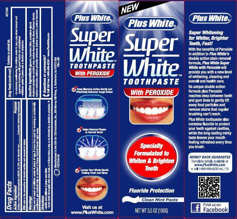 Plus White Super White TOOTH with PEROXIDE