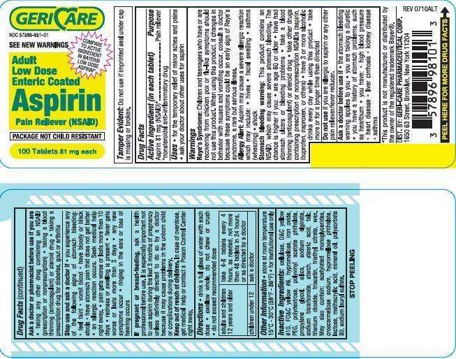 Adult Low Dose Enteric Coated Aspirin