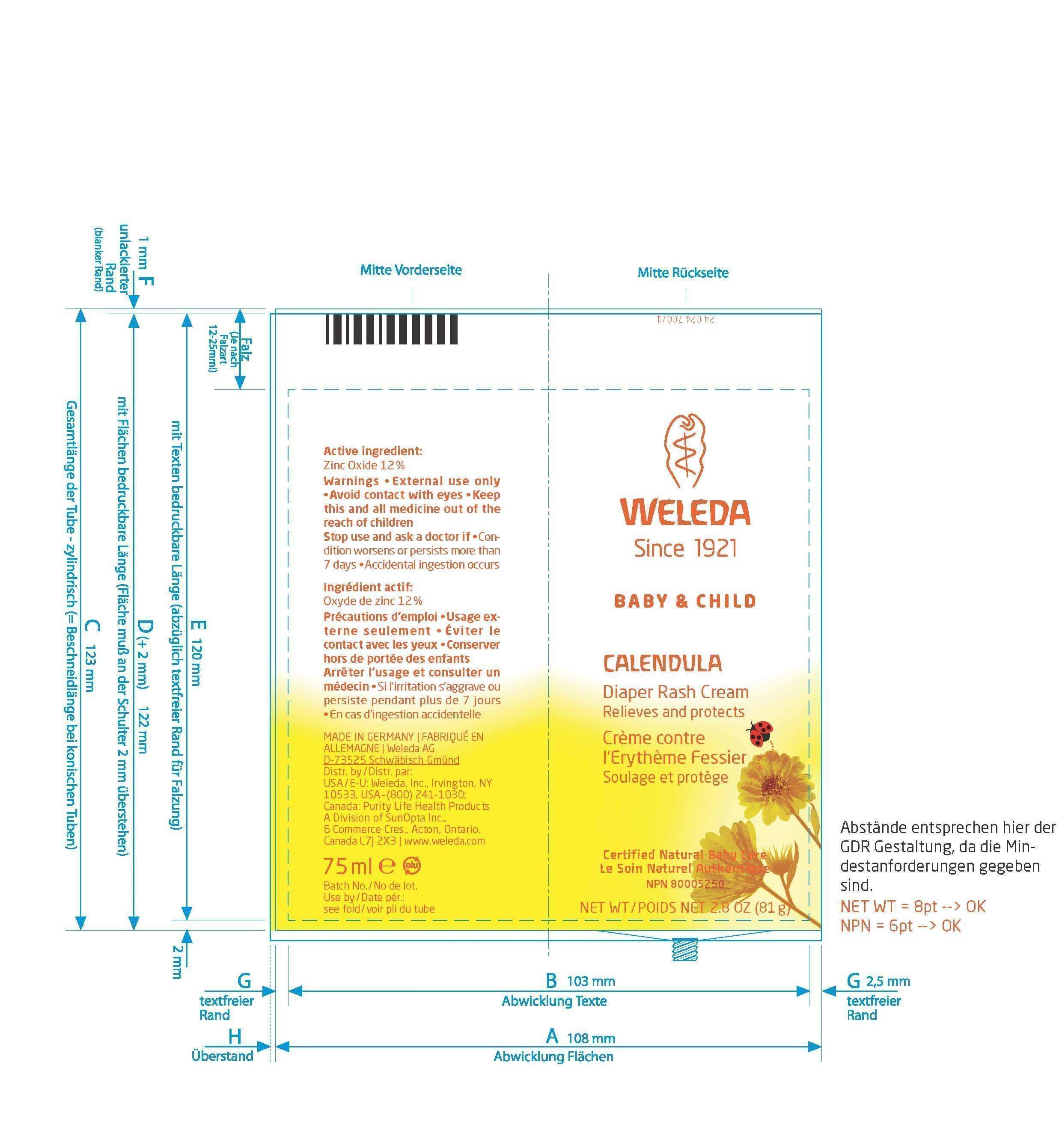 CALENDULA DIAPER RASH CREAM