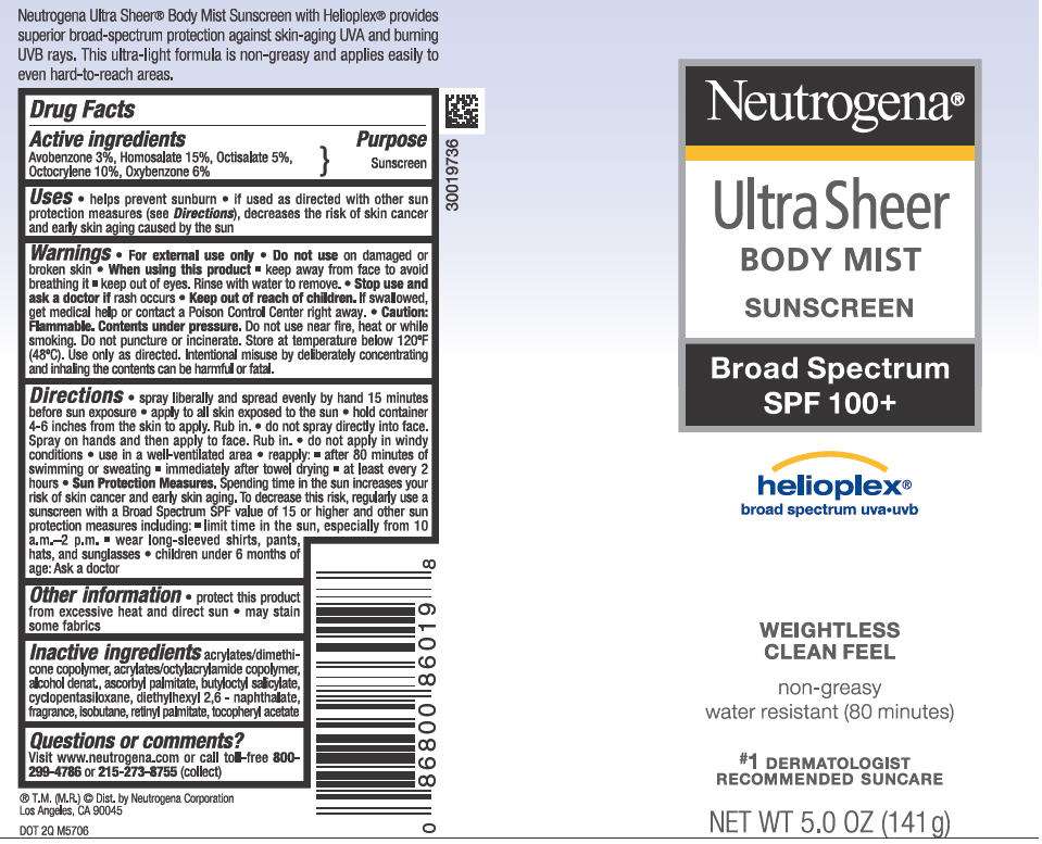 Neutrogena Ultra Sheer Body Mist