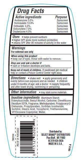 Select Brand Sunscreen