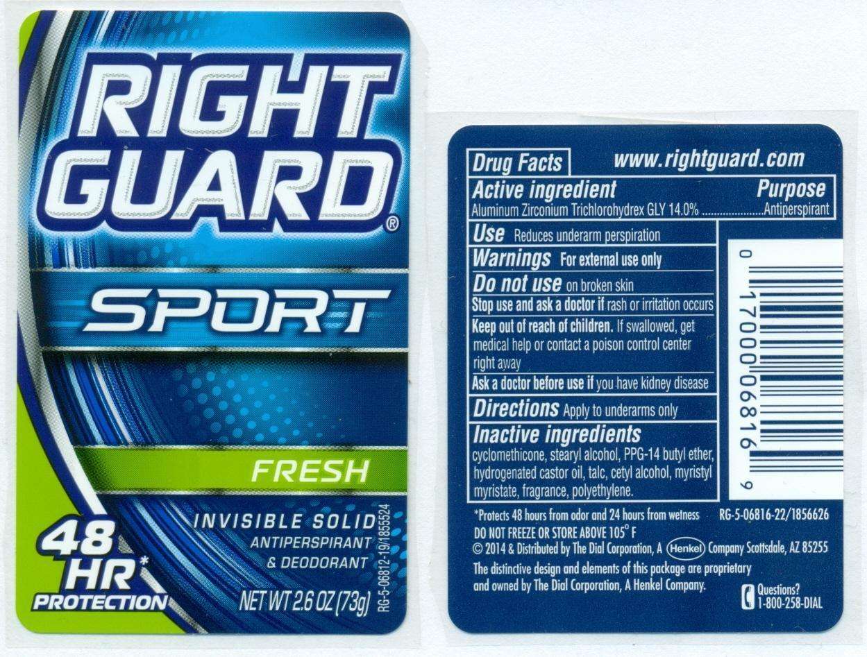 Right Guard Sport Fresh Invisible Solid Antiperspirant and Deodorant