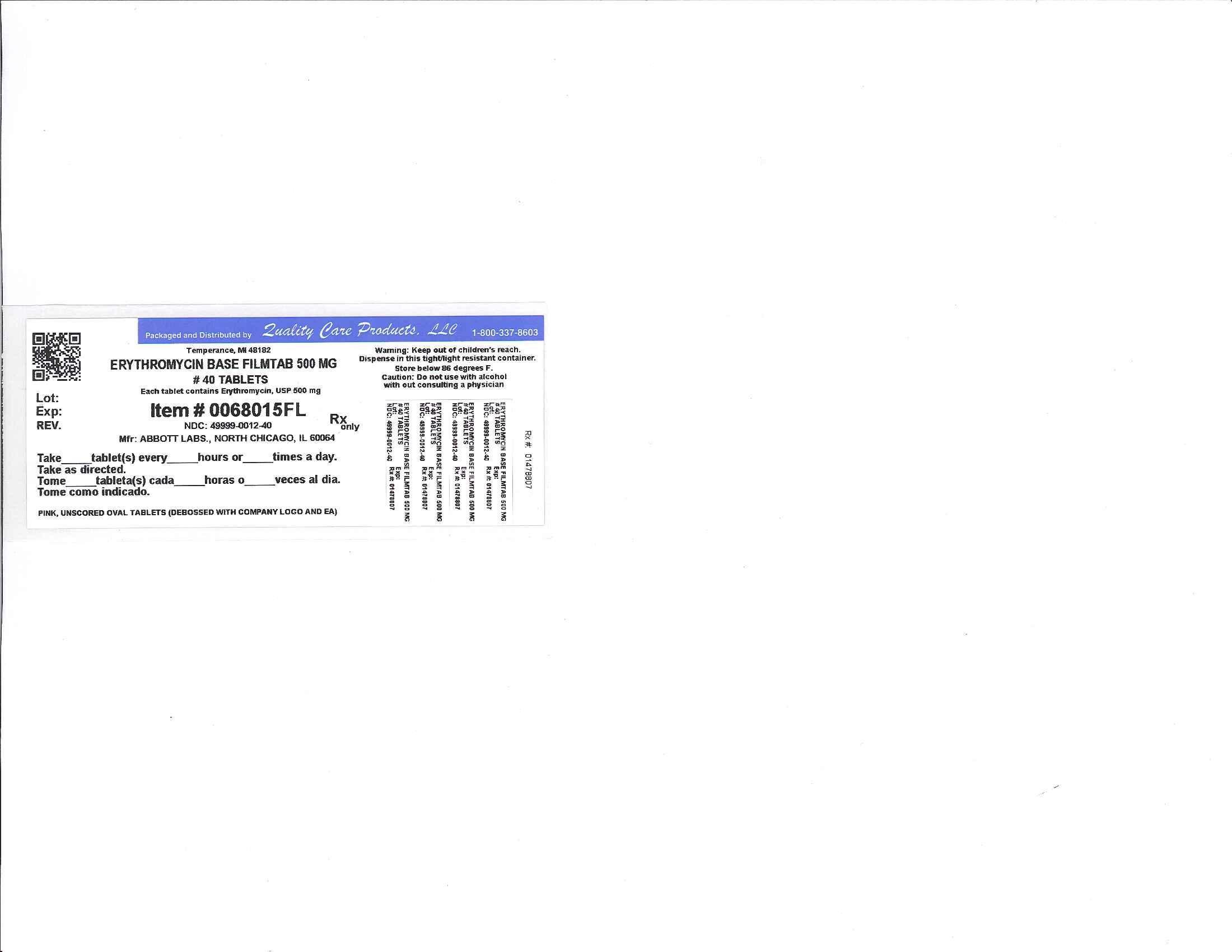 ERYTHROMYCIN Base Filmtab