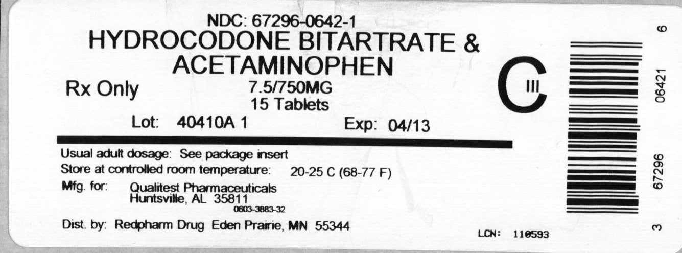 HYDROCODONE BITARTRATE AND ACETAMINOPHEN