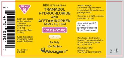 Tramadol Hydrochloride and Acetaminophen