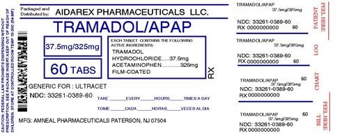 Tramadol Hydrochloride and Acetaminophen