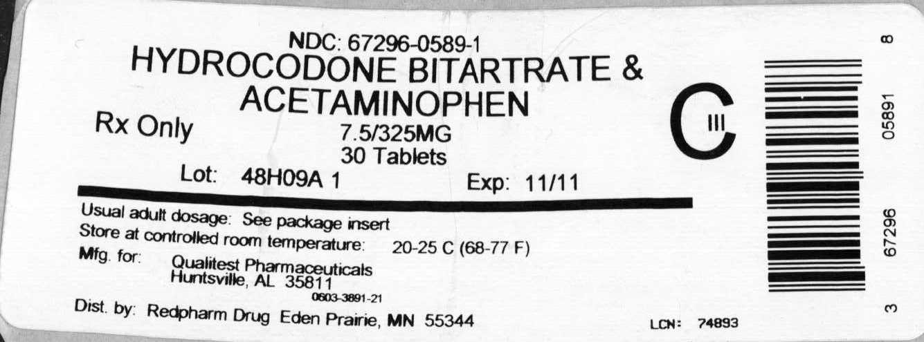 HYDROCODONE BITARTRATE AND ACETAMINOPHEN