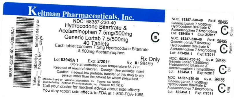 HYDROCODONE BITARTRATE AND ACETAMINOPHEN