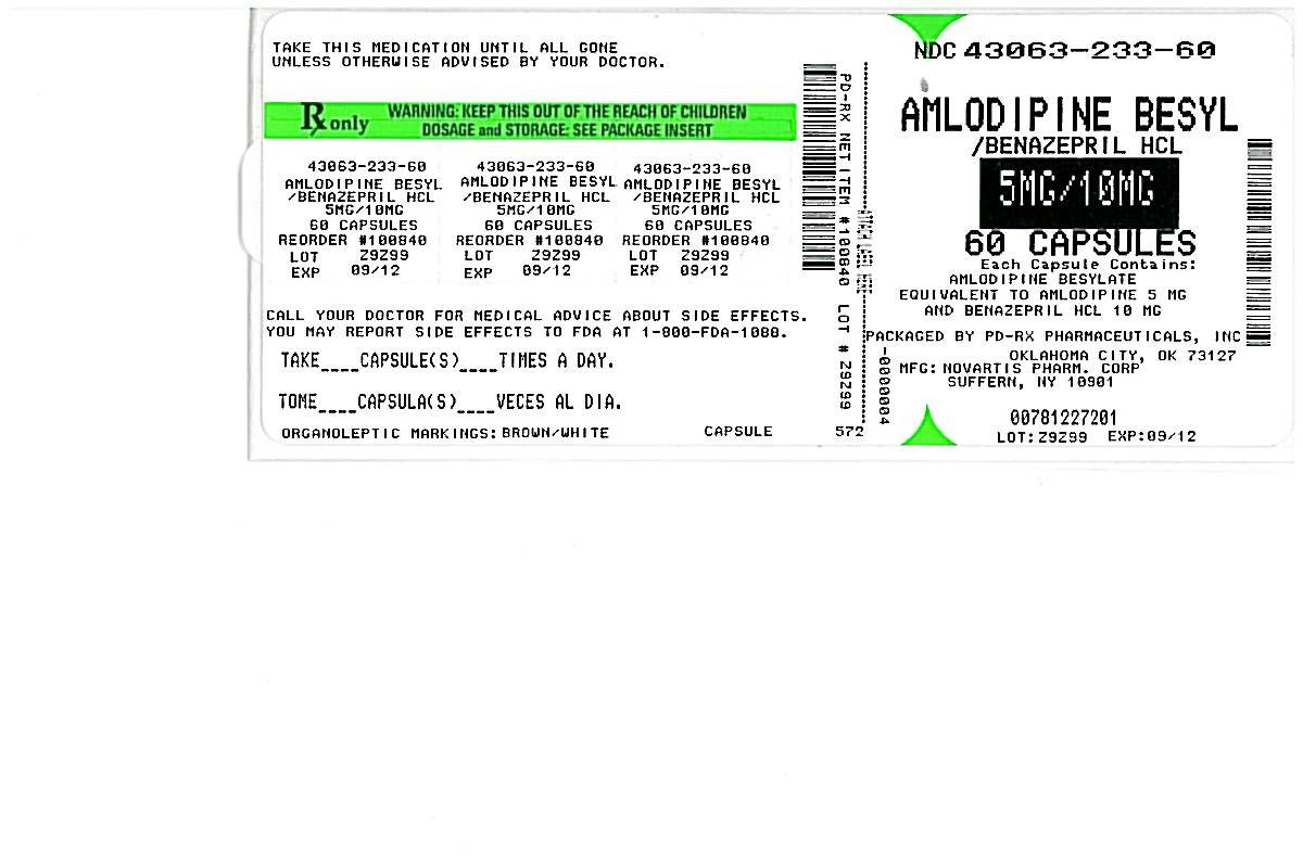 Amlodipine Besylate and Benazepril Hydrochloride