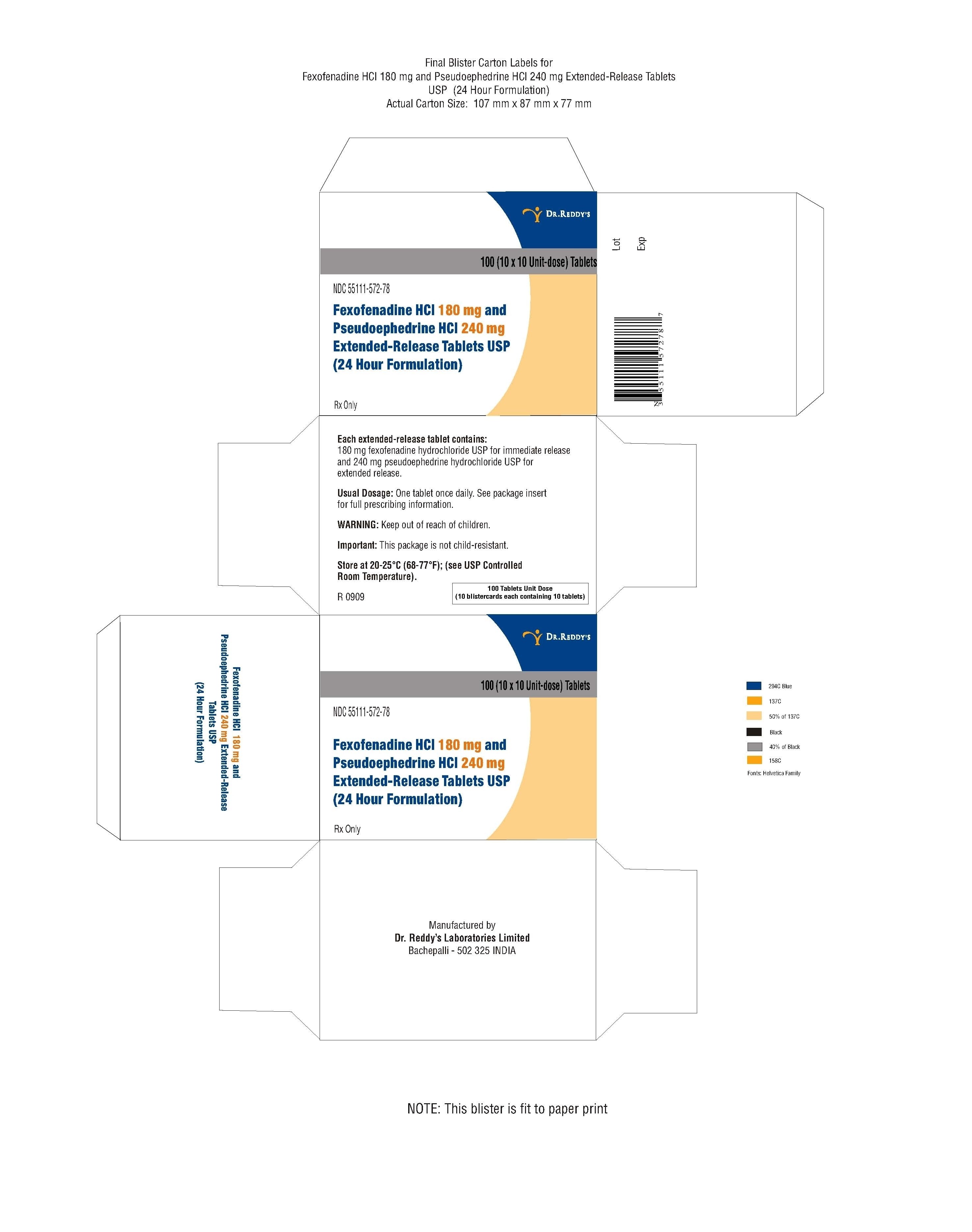 Fexofenadine HCl and Pseudoephedrine HCl 