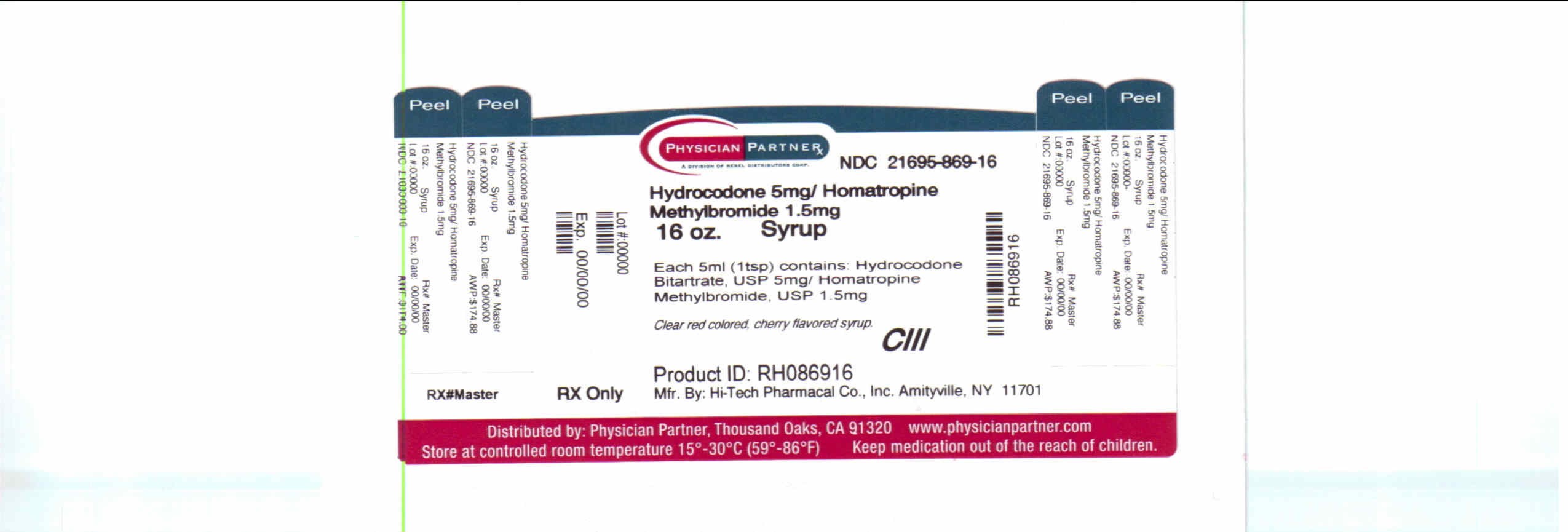 Hydrocodone Bitartrate and Homatropine Methylbromide