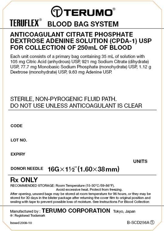 TERUFLEX Blood Bag System Anticoagulant Citrate Phosphate Dextrose Adenine (CPDA-1)