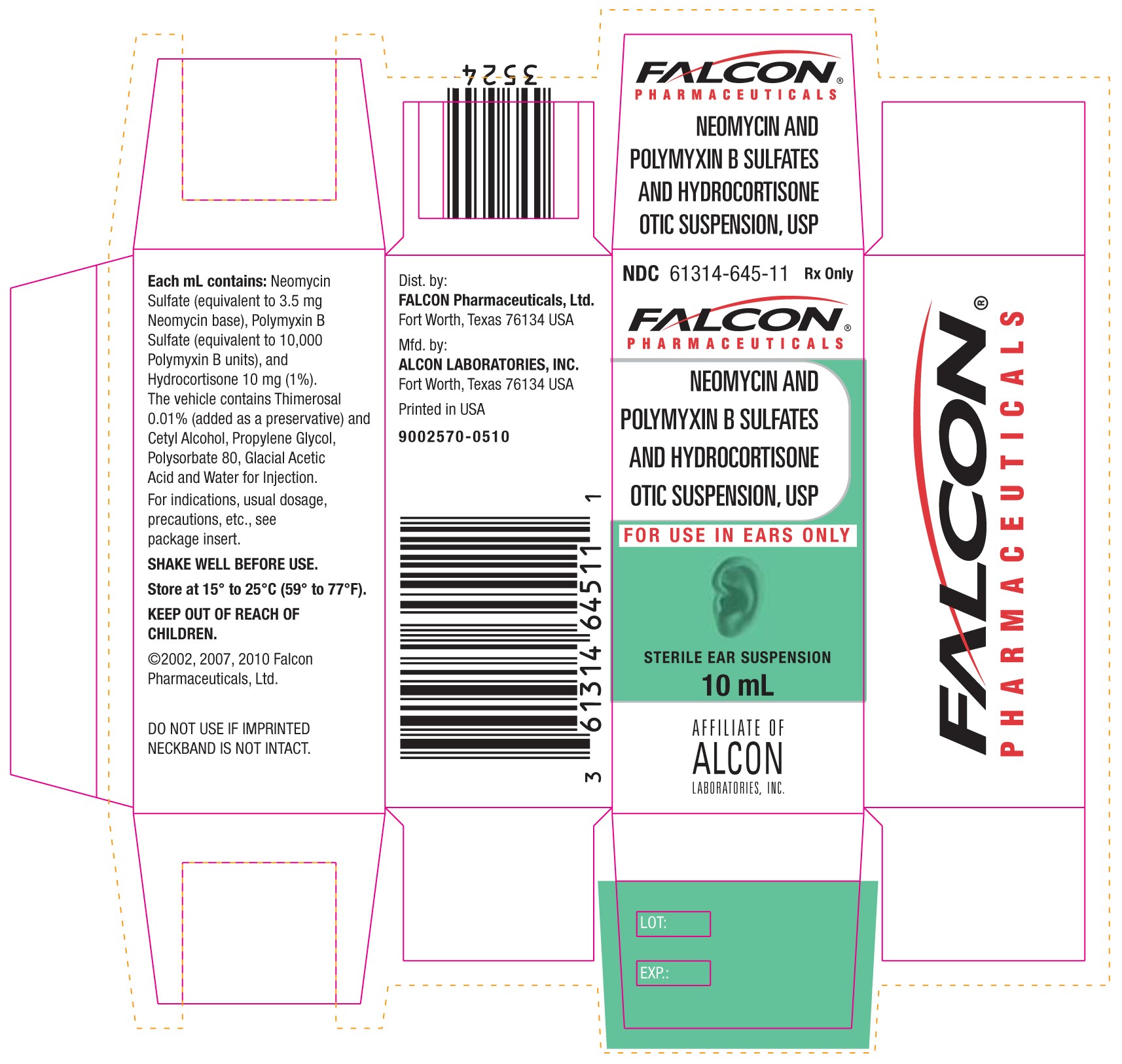 Neomycin and Polymyxin B Sulfates and Hydrocortisone