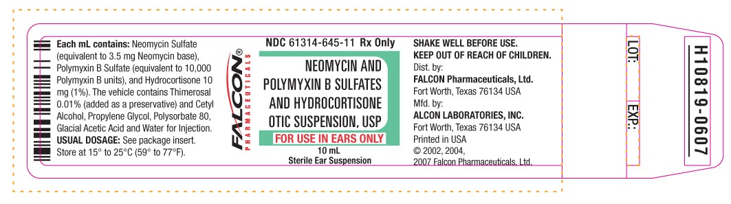 Neomycin and Polymyxin B Sulfates and Hydrocortisone