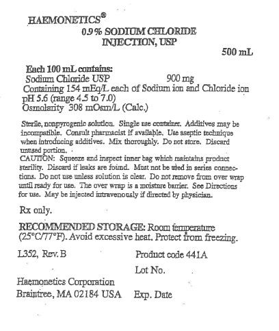 HAEMONETICS 0.9 % Sodium Chloride