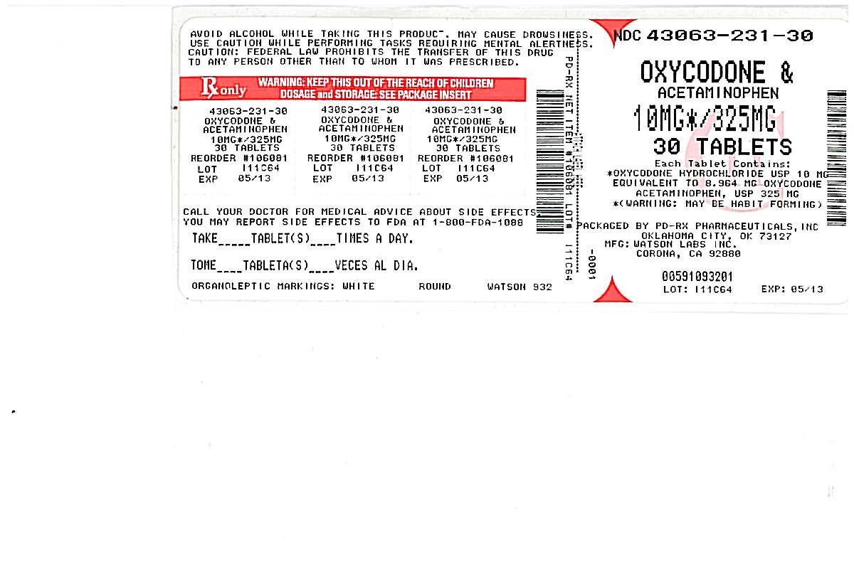 Oxycodone and Acetaminophen