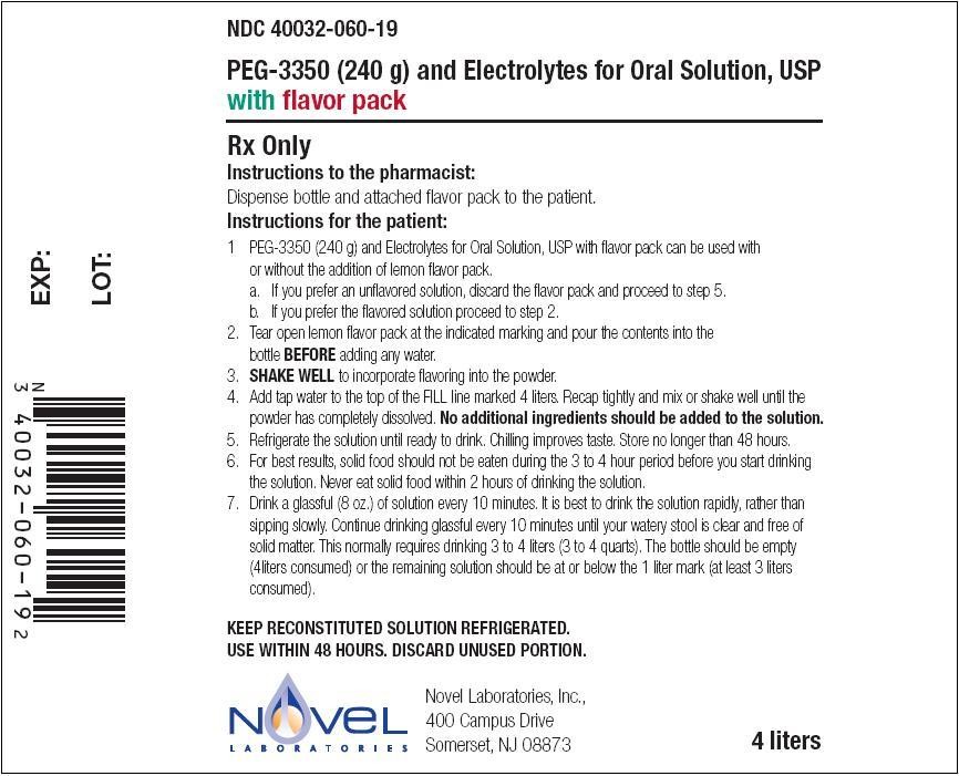 Polyethylene Glycol-3350 and Electrolytes with Flavor Pack