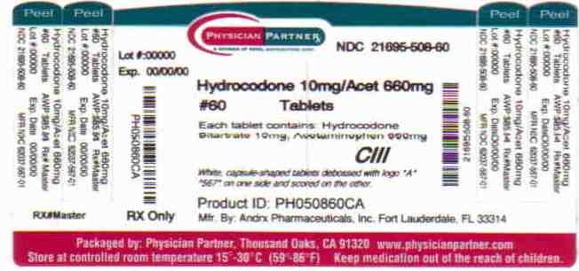 HYDROCODONE BITARTRATE AND ACETAMINOPHEN