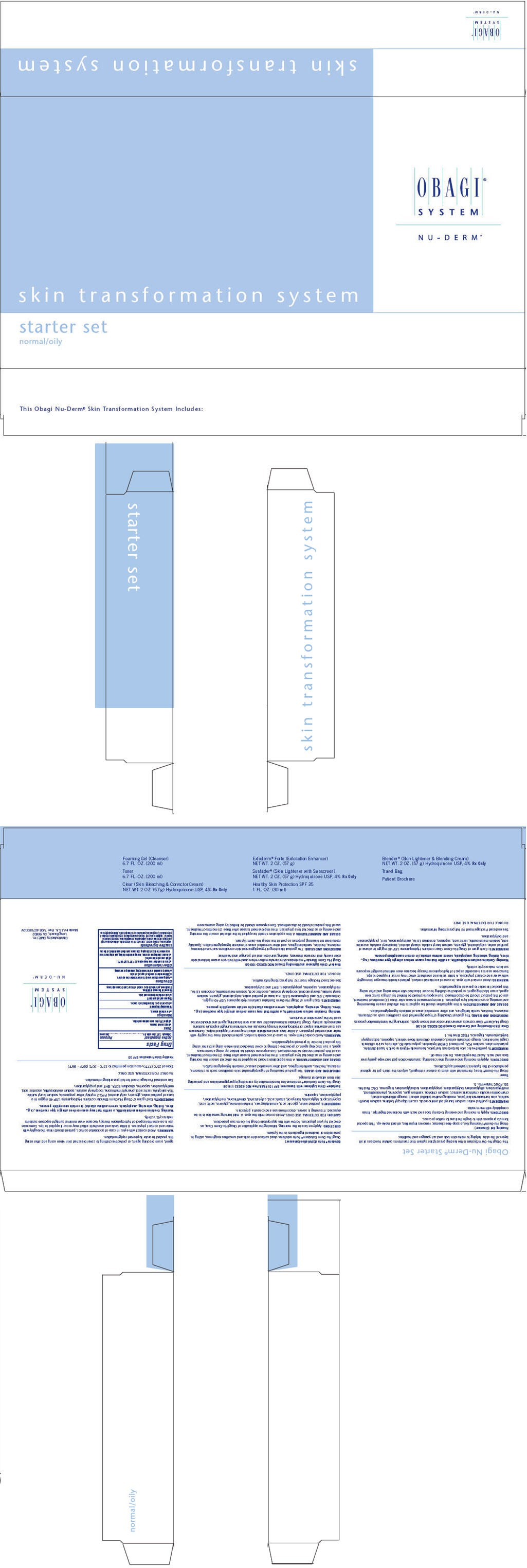 NU-DERM STARTER SET NORMAL-OILY