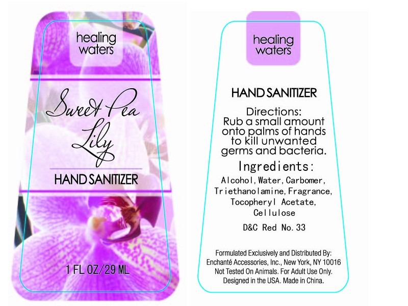 Healing Waters Sweet Pea Lily Hand Sanitizer