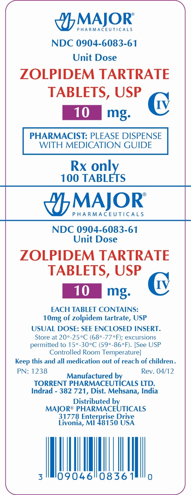 Zolpidem tartrate