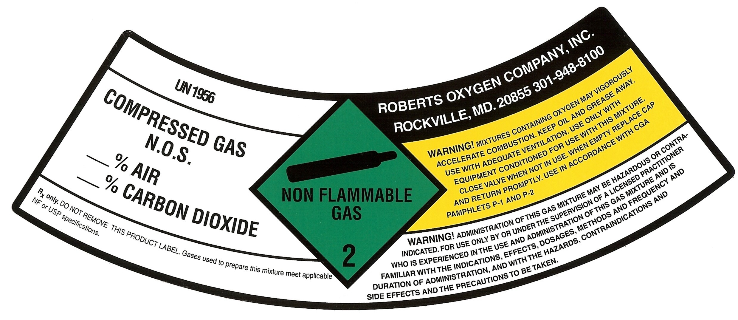 Carbon Dioxide-Air Mixture (by Roberts Oxygen Company, Inc.)