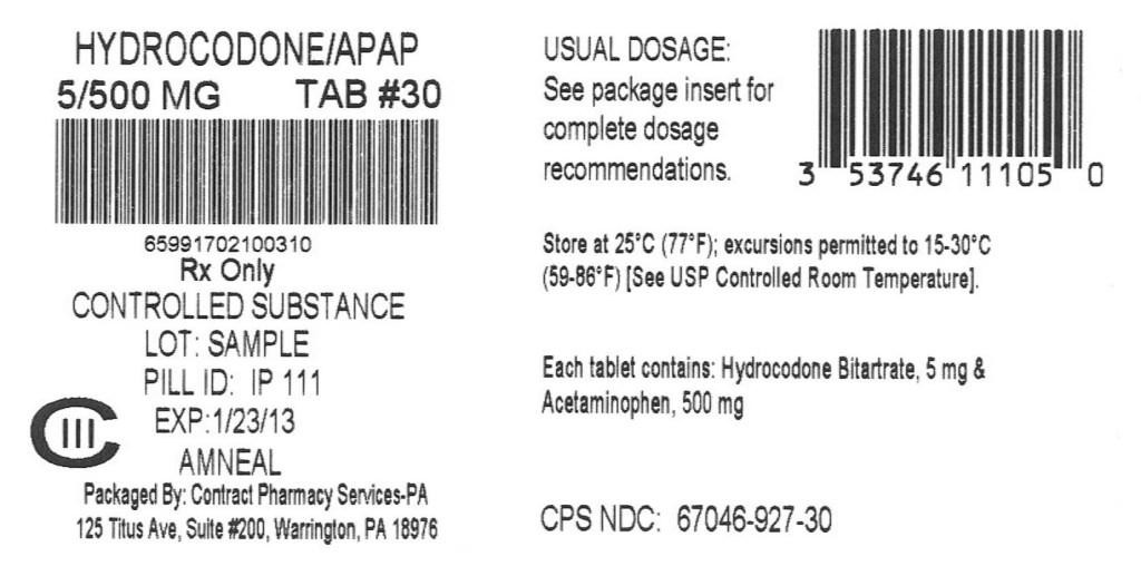 Hydrocodone Bitartrate and Acetaminophen