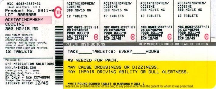 Acetaminophen And Codeine